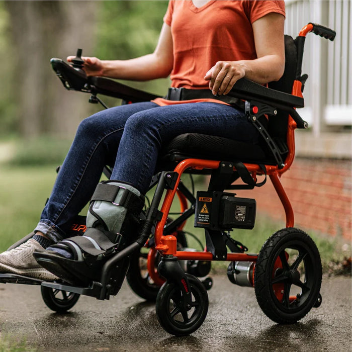 SuperHandy GoRide2 Foldable Electric Wheelchair With Rider View
