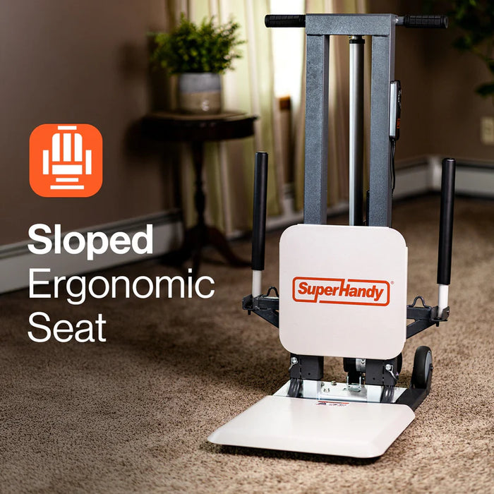 SuperHandy GoRise FS Electric Floor To Standing Lift Sloped Seat Feature Info View