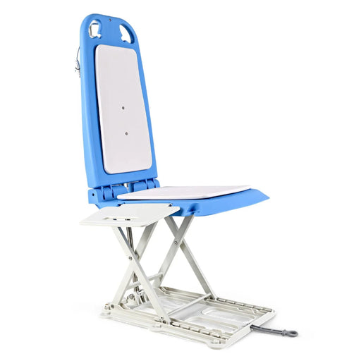 SuperHandy GoRise LT Portable Padded Floor Lift With Detachable Cushion Seat for Safe Transfers And Mobility Assistance In Blue Main Image