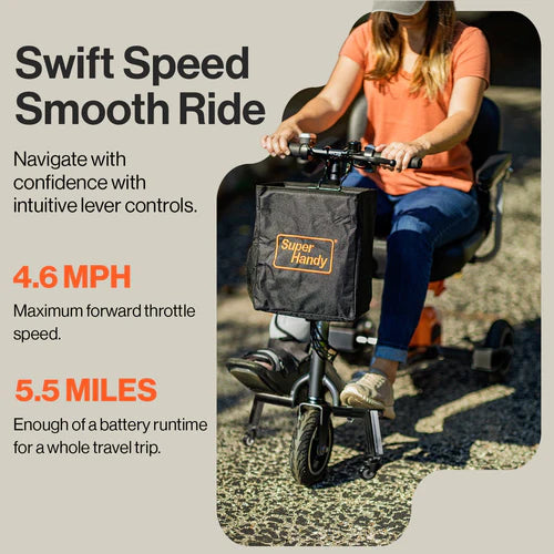 SuperHandy Passport Plus 3 Wheel Mobility Scooter Speed And Travel Range Info View