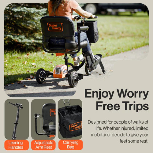 SuperHandy Passport Plus 3 Wheel Mobility Scooter Travel Info View