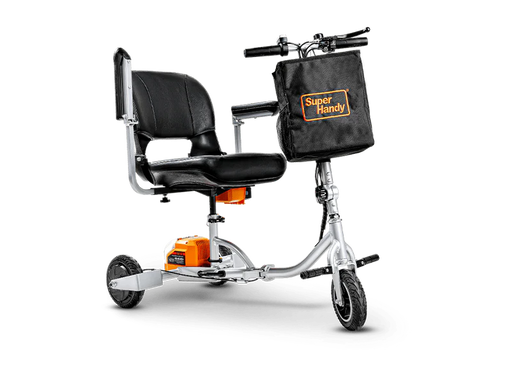 SuperHandy Passport Plus 3 Wheel Mobility Scooter With Flip Up Armrest Front Pouch Bag With Logo View