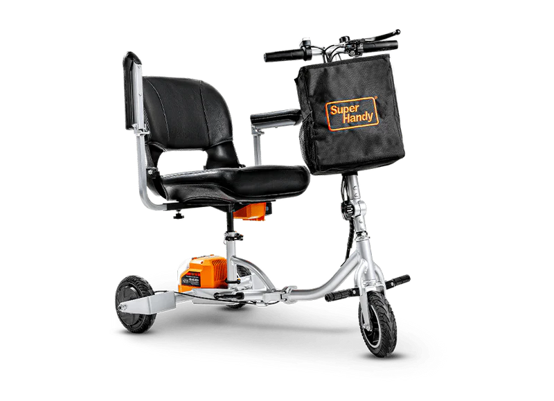SuperHandy Passport Plus 3 Wheel Mobility Scooter With Flip Up Armrest Front Pouch Bag With Logo View