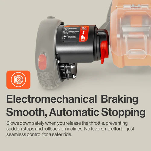 SuperHandy Passport Prime E Brake Mobility Scooter Electromagnetic Brakes Info View