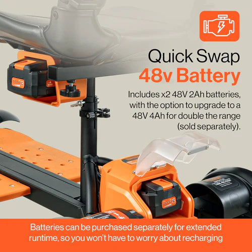 SuperHandy Passport Prime E Brake Mobility Scooter Quick Swap Battery Info View