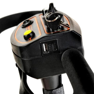 SuperHandy Passport Prime E Brake Mobility Scooter USB Type C Port View