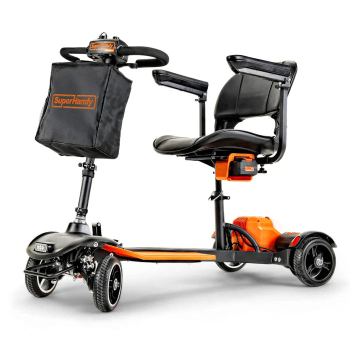 SuperHandy Passport Prime E Brake Mobility Scooter With Storage Bag In Front View