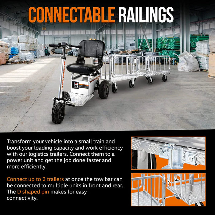 SuperHandy Platform Truck And Trailer Connectable Railings View