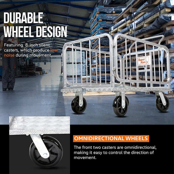 SuperHandy Platform Truck And Trailer Omnidirectional Wheels View