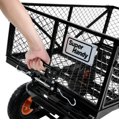 SuperHandy Towable Garden Cart Quick Dump Action View