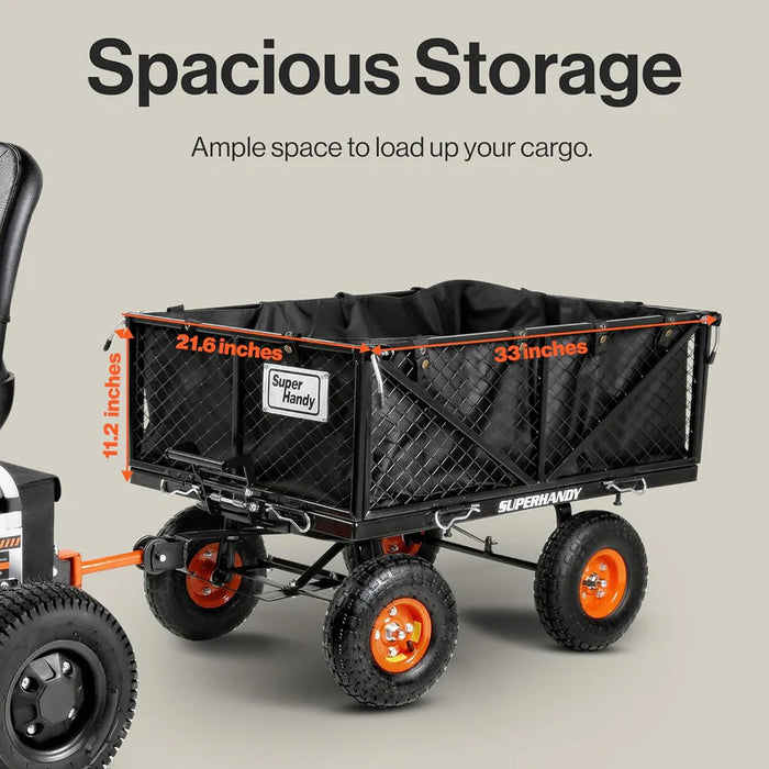SuperHandy Towable Garden Cart Storage Space View