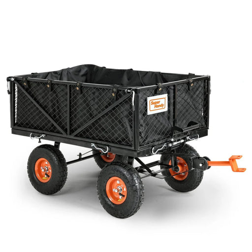 SuperHandy Towable Garden Cart With 4 Pneumatic Wheels View