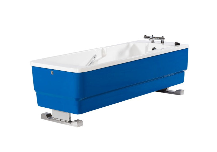 TR Equipment Blue TR Comfortline Free Standing Hi Lo Bathtub View