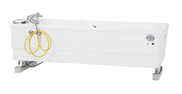 TR Equipment Standard White TR Comfortline Free Standing Hi Lo Bathtub View