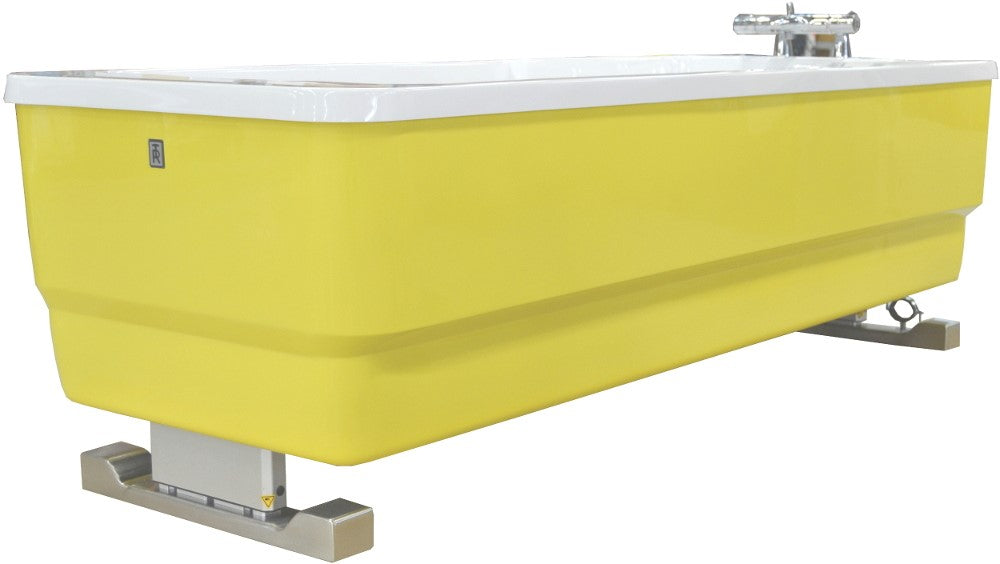 TR Equipment Yellow TR Comfortline Free Standing Hi Lo Bathtub View