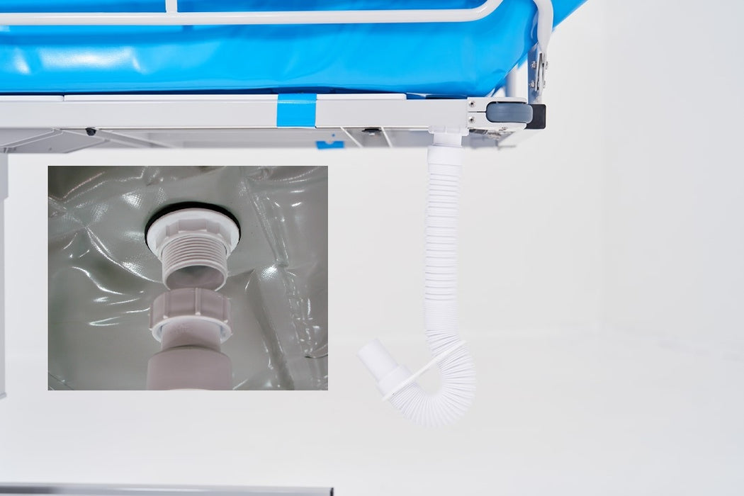TR Group TR 3200 Bariatric Battery Operated Standard Shower Trolley Dual Drainage View