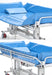 TR Group TR 3200 Bariatric Battery Operated Standard Shower Trolley Foldable Side Rail View