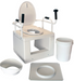 Throne Buttler TLCE002 Commode Conversion Toilet Lift Wide Handle Full Setup View