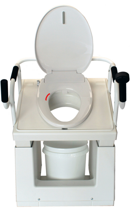 Throne Buttler TLCE002 Toilet Lift Chair With Wide Support Handles Front View
