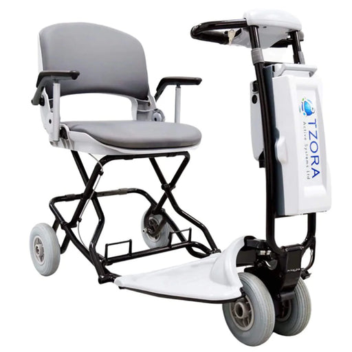 Foldable Tzora FeatherLite Mobility Scooter World’s Lightest Foldable Scooter with T7000 Aluminum Frame and Flight-Approved Design