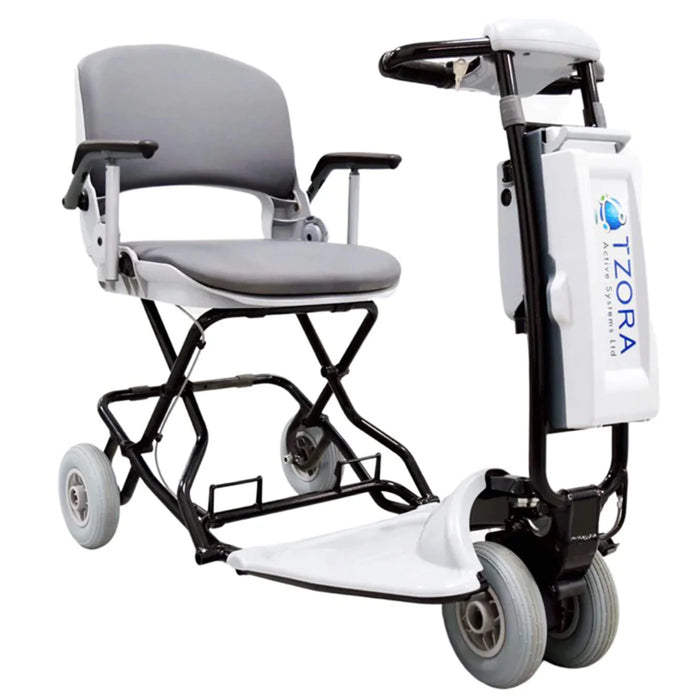 Foldable Tzora FeatherLite Mobility Scooter World’s Lightest Foldable Scooter with T7000 Aluminum Frame and Flight-Approved Design