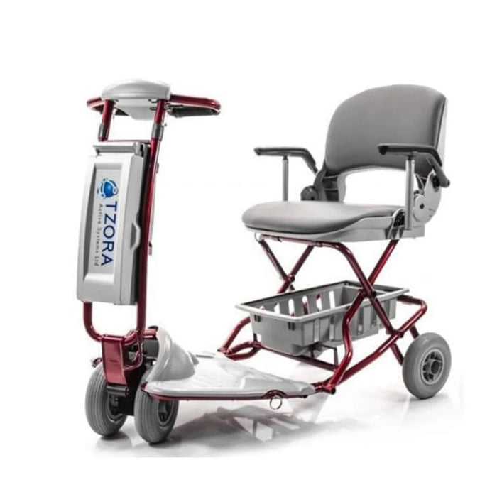 Carry On Style Tzora FeatherLite Mobility Scooter World’s Lightest Foldable Scooter with T7000 Aluminum Frame and Flight-Approved Design