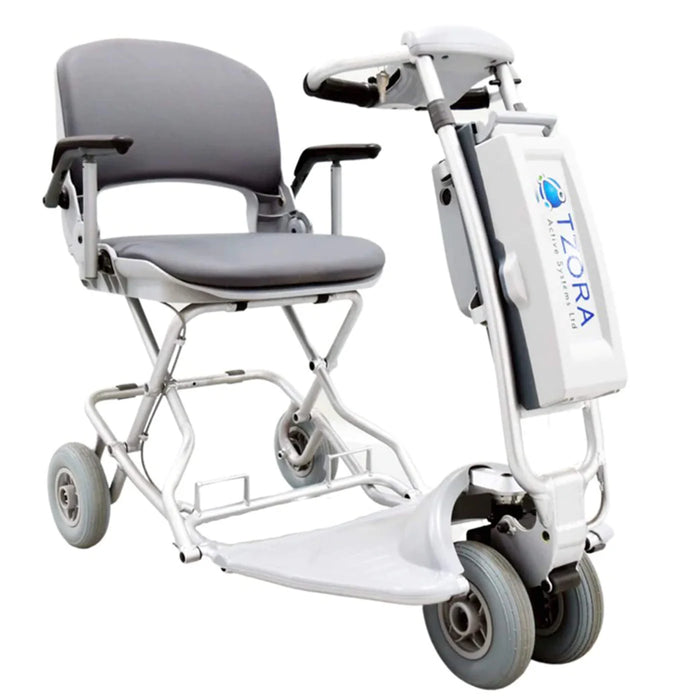 Car Ready Tzora FeatherLite Mobility Scooter World’s Lightest Foldable Scooter with T7000 Aluminum Frame and Flight-Approved Design