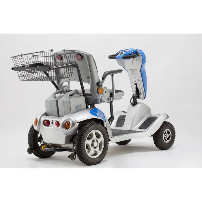 Back View Tzora Titan 4 Mobility Scooter Powerful, Portable, and Comfortable for On and Off-Road Travel