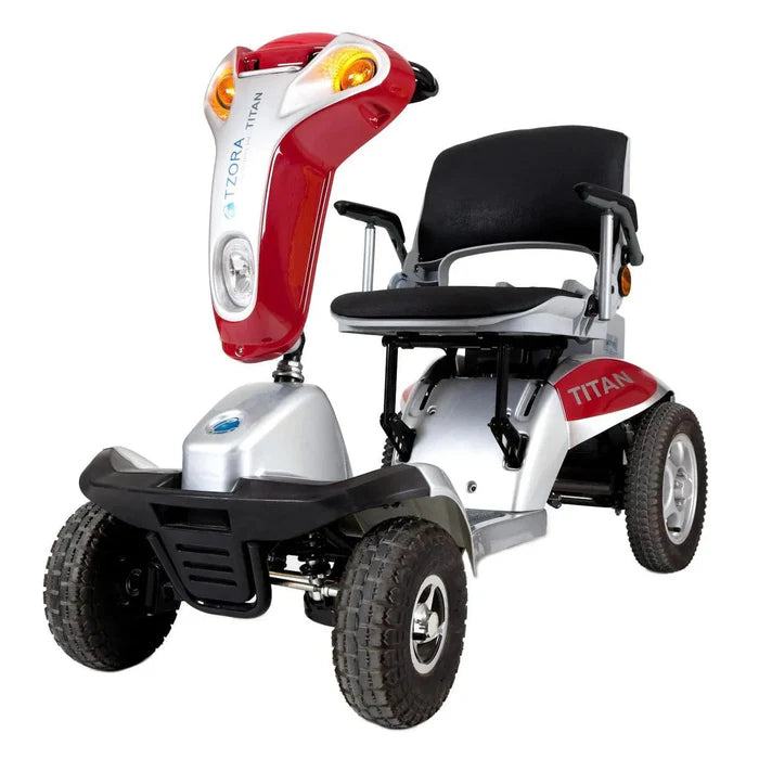Long Range Tzora Titan 4 Mobility Scooter Powerful, Portable, and Comfortable for On and Off-Road Travel