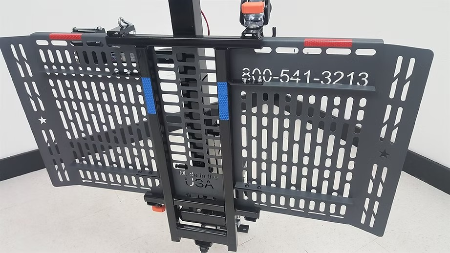 Wheelchair Carrier Mini Electric Lift Frame Folded Closer View