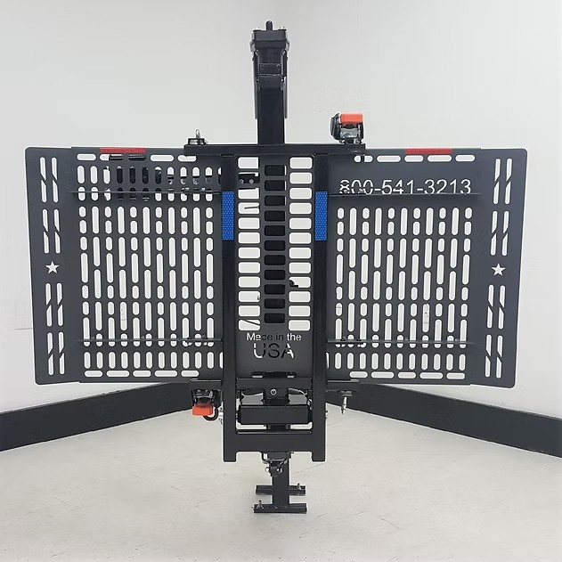 Wheelchair Carrier Mini Electric Lift Frame Folded View