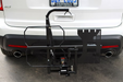 Wheelchair Carrier Tilt N Tote Installed In Car Hitch Receiver Folded View