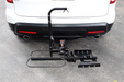 Wheelchair Carrier Tote Installed In Car Hitch Receiver Closer View