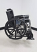 Wheelchair Carrier Tote With Folded Wheelchair Wheels in Saddle Securely Strap Hook View