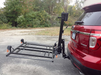 Wheelchair Carrier XL4 Electric Lift Installed Into Car Hitch Receiver Folded Side View