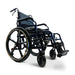 Blue ComfyGO X-1 SE Lightweight Manual Wheelchair Comfort, Safety, and Easy Mobility, Blue color with Caregiver Brake , Rear Bag , Anti-tip Bars and Parking Brakes