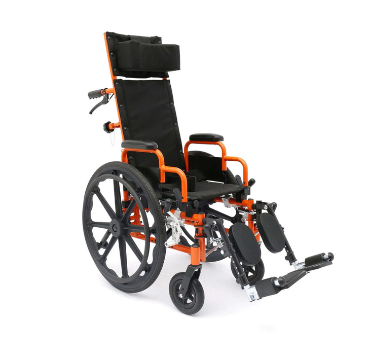 Orange Circle Specialty Ziggo Pro Lightweight Reclining Wheelchair for Kids Adjustable Comfort, Full Support Easy Mobility