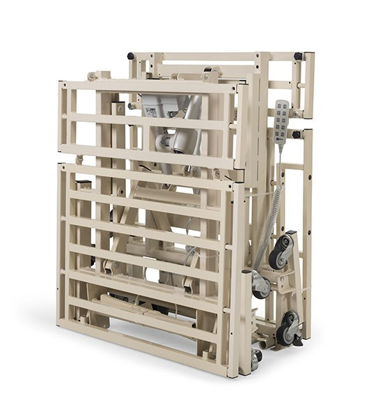 Medacure Lincoln Expandable Bariatric Bed with Split Frame Design Collapsed Position View