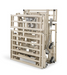 Medacure Lincoln Expandable Bariatric Bed with Split Frame Design Collapsed Position View
