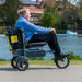 eFoldi Explorer Ultra Lightweight Scooter Side View With Rider