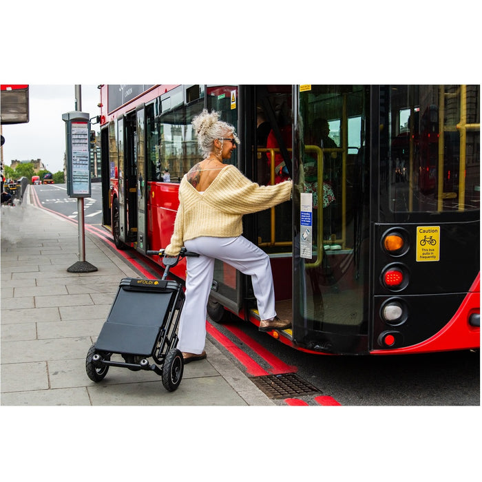 eFoldi Lite Ultra Lightweight Mobility Scooter Folded Easily Carried In A Public Bus