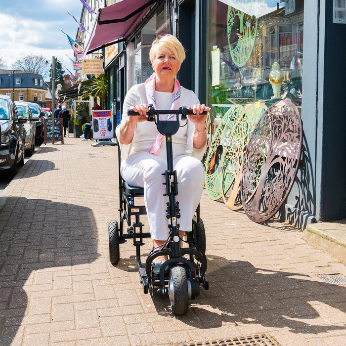 eFoldi Lite Ultra Lightweight Scooter With Rider View