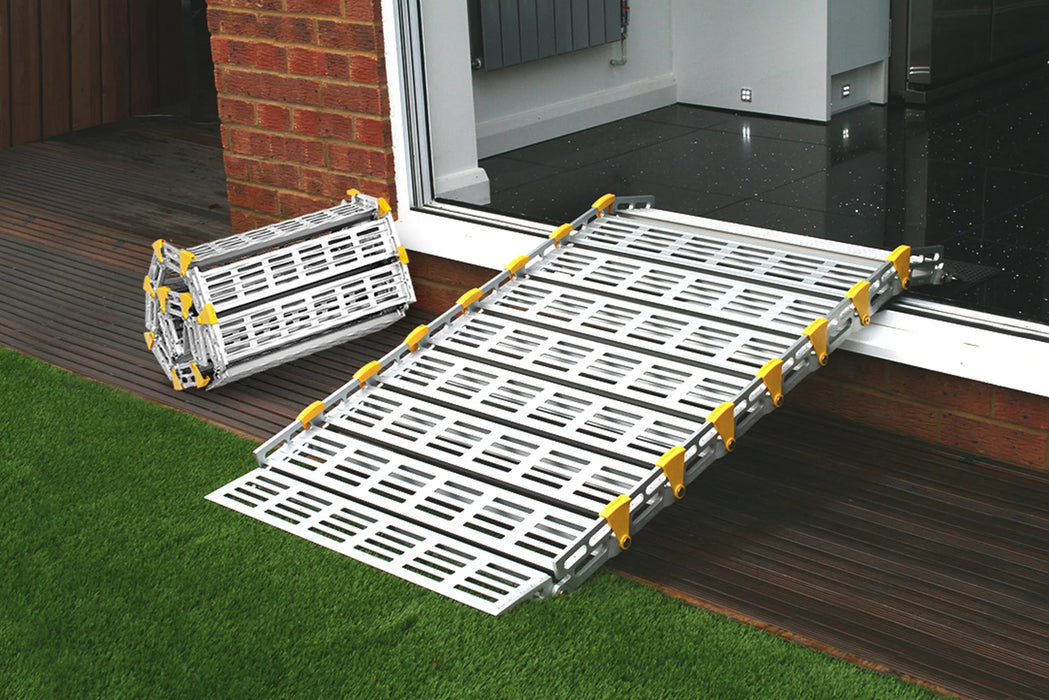 Roll-A-Ramp | Standard Aluminum Wheelchair Ramp with Approach Plates ...